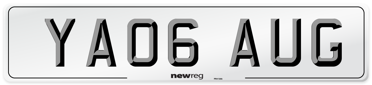 YA06 AUG Number Plate from New Reg